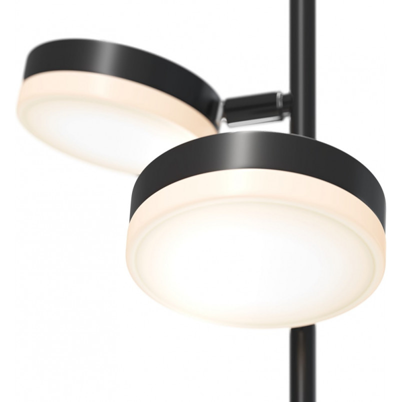 Lampa podłogowa podwójna ze ściemniaczem Fad LED czarna Maytoni
