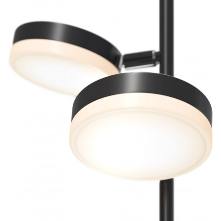 Lampa podłogowa podwójna ze ściemniaczem Fad LED czarna Maytoni
