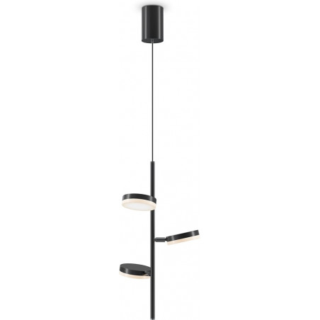 Lampa wisząca potrójna z regulowanymi kloszami Fad LED III 35cm czarna Maytoni