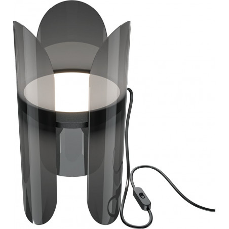 Lampa stołowa designerska Insight LED czarny przezroczysty Maytoni