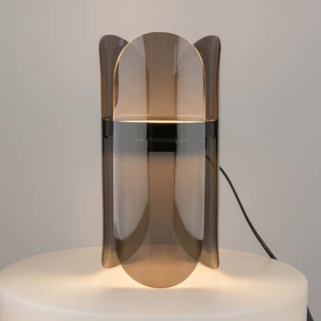 Lampa stołowa designerska Insight LED czarny przezroczysty Maytoni