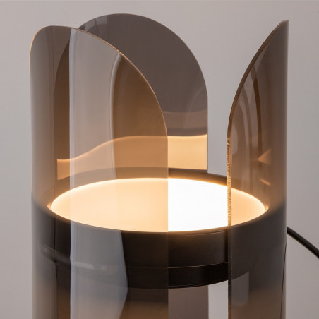 Lampa stołowa designerska Insight LED czarny przezroczysty Maytoni