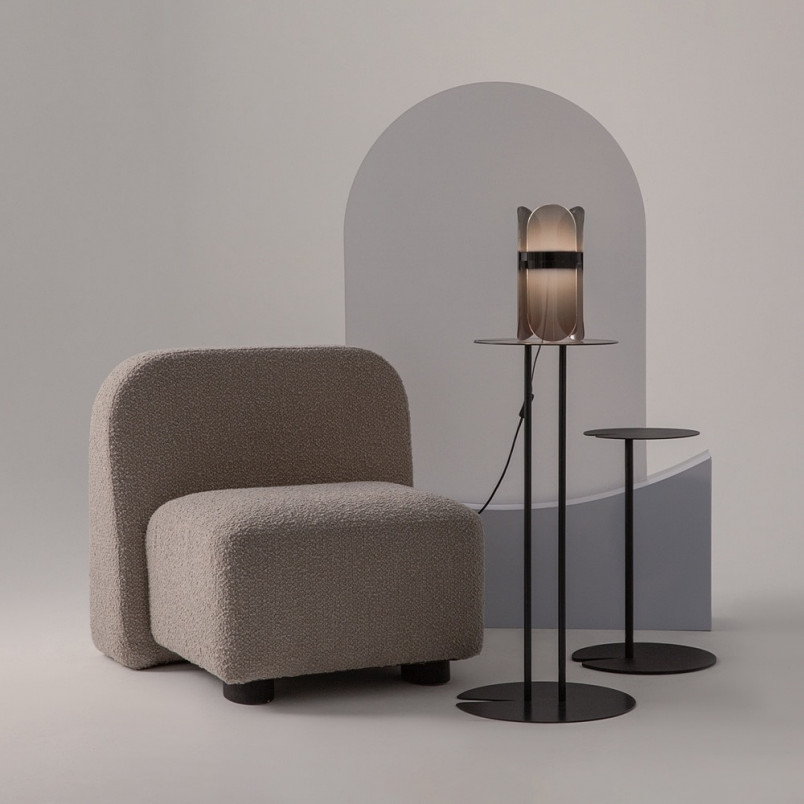 Lampa stołowa designerska Insight LED czarny przezroczysty Maytoni