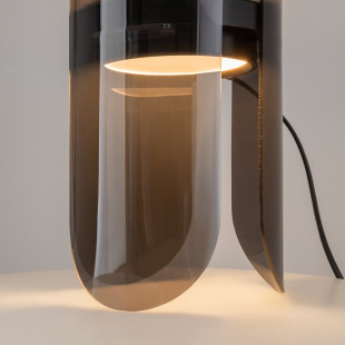 Lampa stołowa designerska Insight LED czarny przezroczysty Maytoni