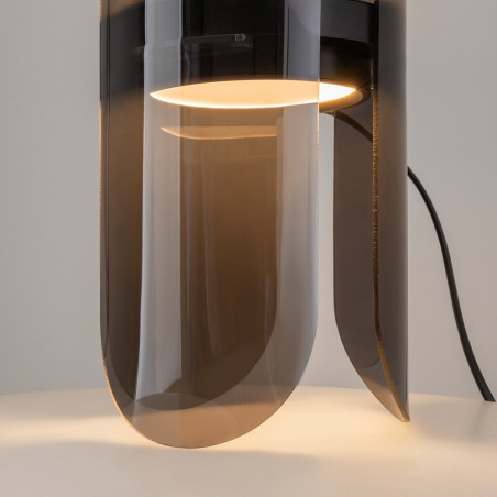 Lampa stołowa designerska Insight LED czarny przezroczysty Maytoni
