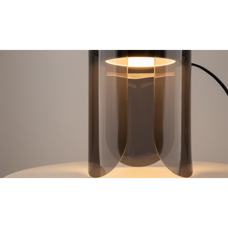 Lampa stołowa designerska Insight LED czarny przezroczysty Maytoni