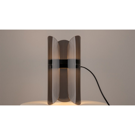 Lampa stołowa designerska Insight LED czarny przezroczysty Maytoni