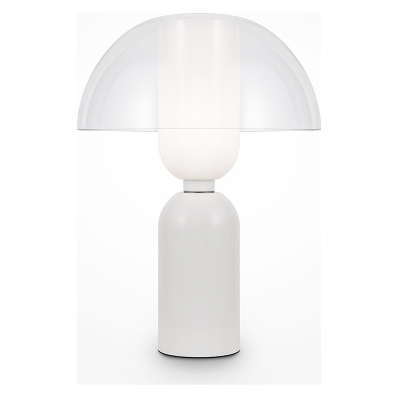 Lampa stołowa szklana designerska Memory przeźroczysty / biały Maytoni