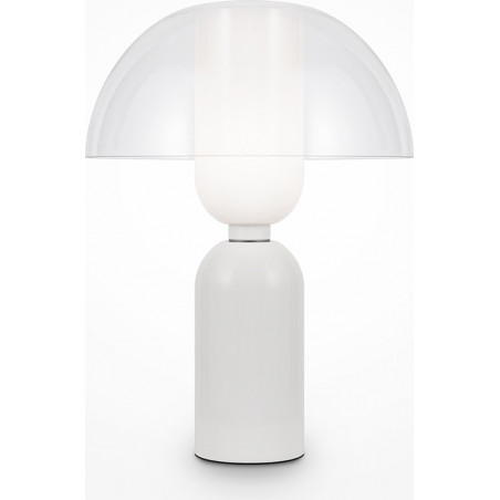 Lampa stołowa szklana designerska Memory przeźroczysty / biały Maytoni