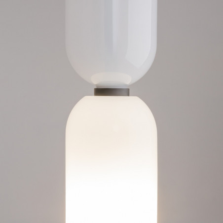 Lampa wisząca szklana designerska Memory 8cm biała Maytoni