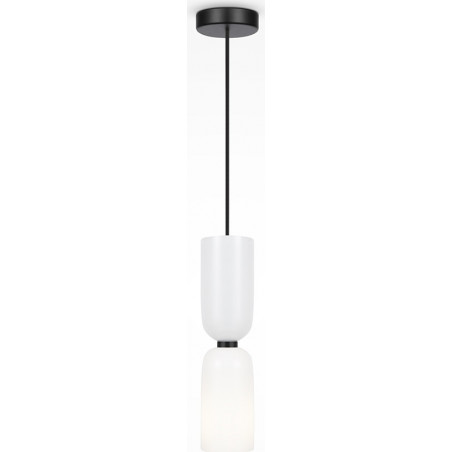 Lampa wisząca szklana designerska Memory 8cm biała Maytoni