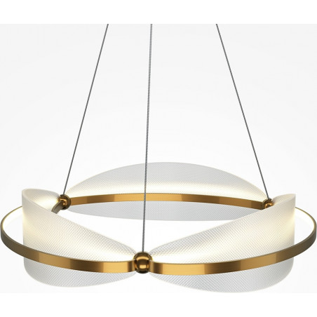 Lampa wisząca modern glamour Breeze LED 3000K 60cm przeźroczysty / mosiądz Maytoni