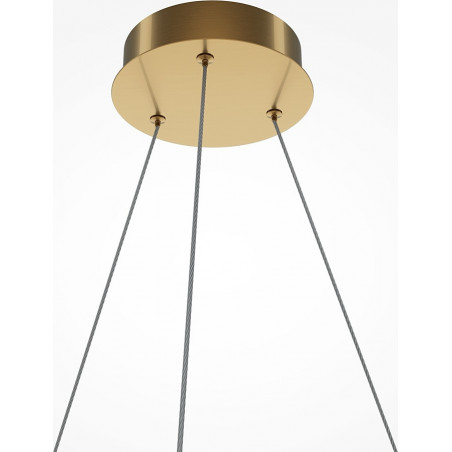 Lampa wisząca modern glamour Breeze LED 3000K 60cm przeźroczysty / mosiądz Maytoni