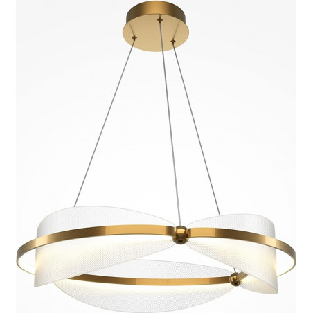 Lampa wisząca modern glamour Breeze LED 3000K 60cm przeźroczysty / mosiądz Maytoni