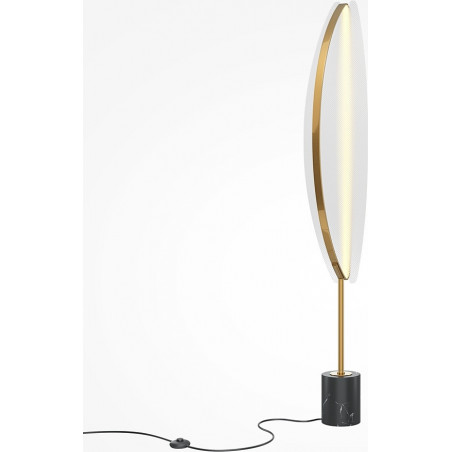 Lampa podłogowa modern glamour Breeze LED 3000K przeźroczysty / mosiądz / czarny Maytoni