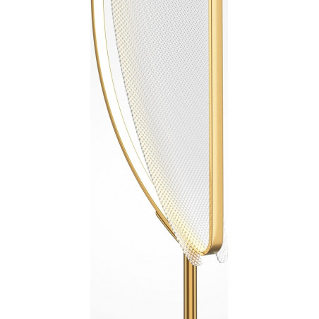 Lampa podłogowa modern glamour Breeze LED 3000K przeźroczysty / mosiądz / czarny Maytoni