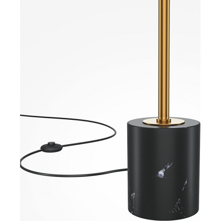 Lampa podłogowa modern glamour Breeze LED 3000K przeźroczysty / mosiądz / czarny Maytoni