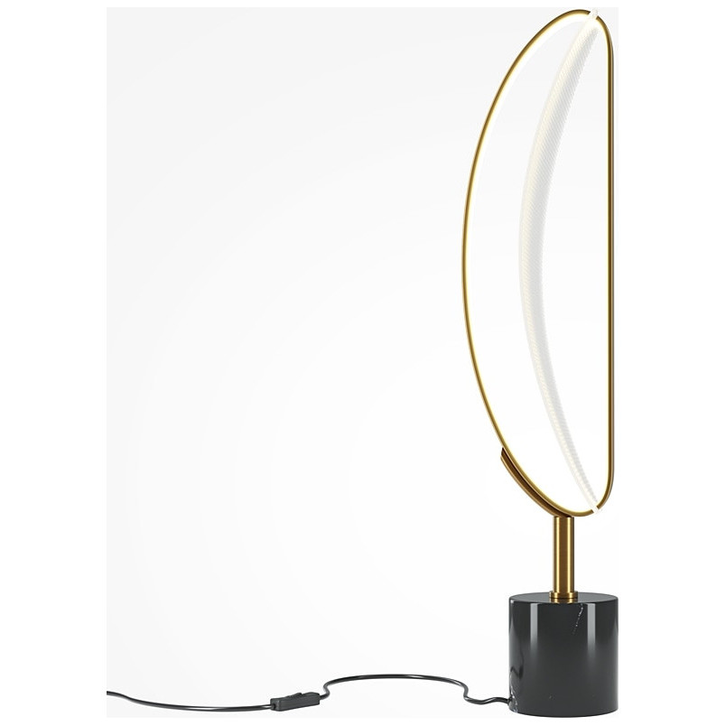Lampa stołowa modern glamour Breeze LED 3000K przeźroczysty / mosiądz / czarny Maytoni