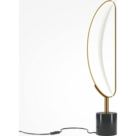 Lampa stołowa modern glamour Breeze LED 3000K przeźroczysty / mosiądz / czarny Maytoni