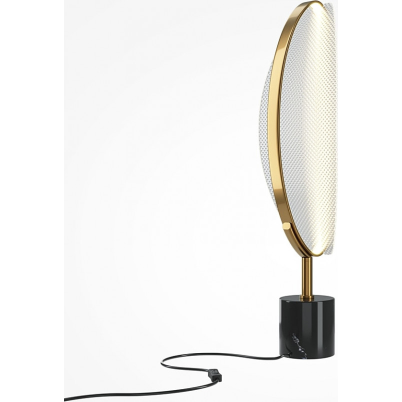 Lampa stołowa modern glamour Breeze LED 3000K przeźroczysty / mosiądz / czarny Maytoni