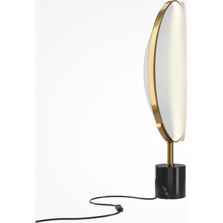 Lampa stołowa modern glamour Breeze LED 3000K przeźroczysty / mosiądz / czarny Maytoni