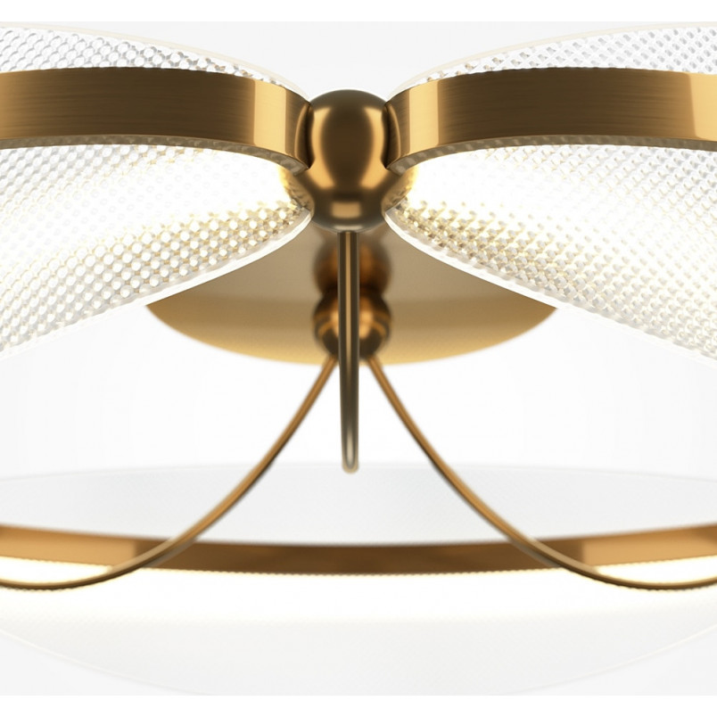 Plafon modern glamour Breeze LED 3000K 60cm przeźroczysty / mosiądz Maytoni