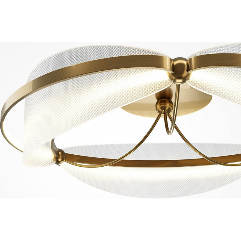 Plafon modern glamour Breeze LED 3000K 60cm przeźroczysty / mosiądz Maytoni