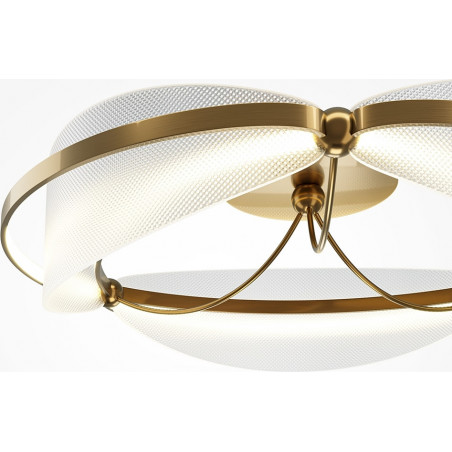Plafon modern glamour Breeze LED 3000K 60cm przeźroczysty / mosiądz Maytoni