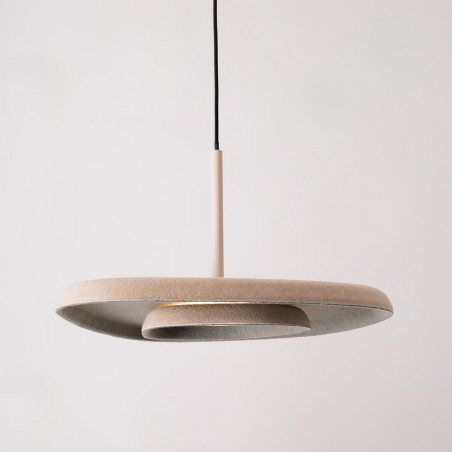 Lampa wisząca filcowa Deux LED 3000K 40cm beżowo-kremowa / szary MaxLight