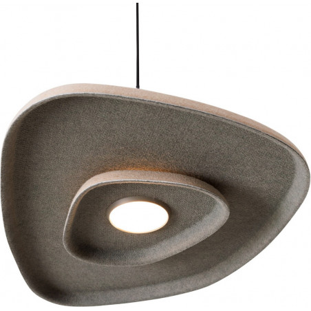 Lampa wisząca filcowa Deux LED 3000K 40cm beżowo-kremowa / szary MaxLight