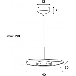 Lampa wisząca filcowa Deux LED 3000K 40cm beżowo-kremowa / szary MaxLight
