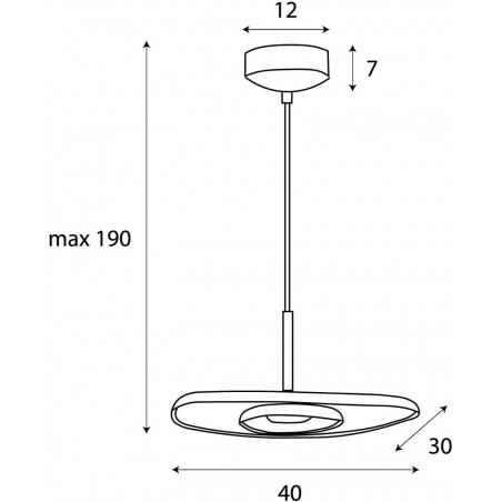 Lampa wisząca filcowa Deux LED 3000K 40cm beżowo-kremowa / szary MaxLight