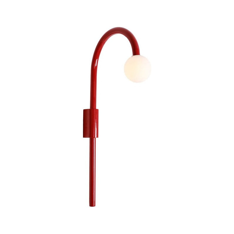 Kinkiet szklana kula Enigma LED 3000K opal / czerwony MaxLight