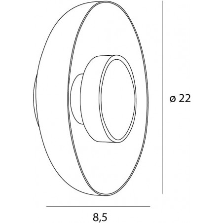 Kinkiet szklany okrągły Signature LED 22cm przeźroczysty / mosiądz MaxLight