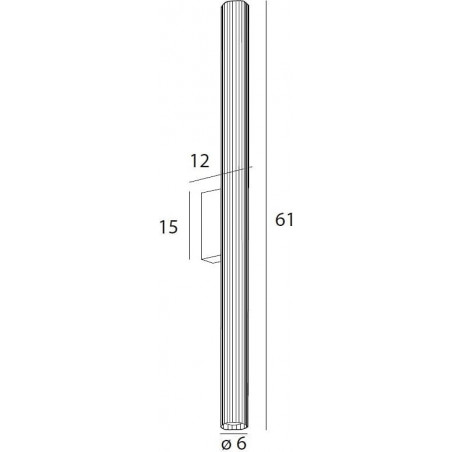 Kinkiet do łazienki Fayette LED 3000K 61cm czarny MaxLight