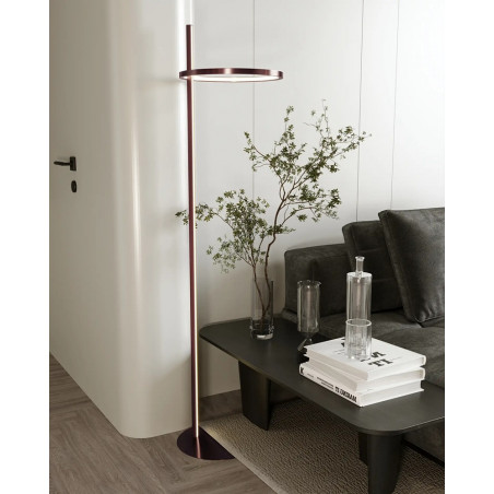 Lampa podłogowa nowoczesna Lozanna LED szczotkowany brąz MaxLight