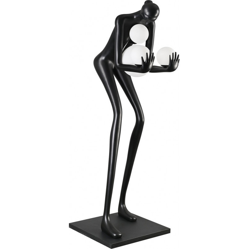 Lampa podłogowa WOMAN-2 BLACK czarna 190 cm