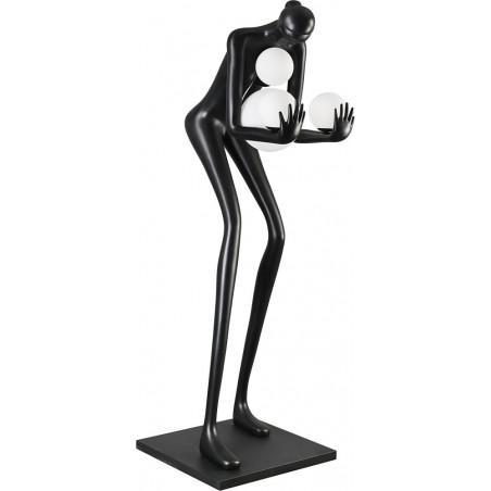 Lampa podłogowa WOMAN-2 BLACK czarna 190 cm