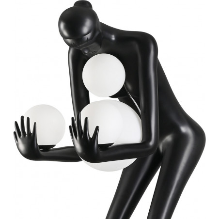 Lampa podłogowa WOMAN-2 BLACK czarna 190 cm