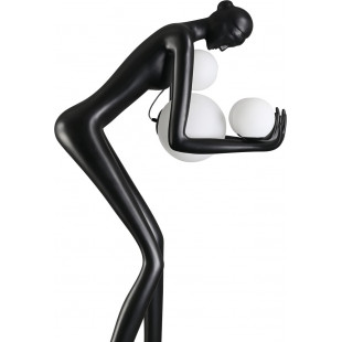 Lampa podłogowa WOMAN-2 BLACK czarna 190 cm