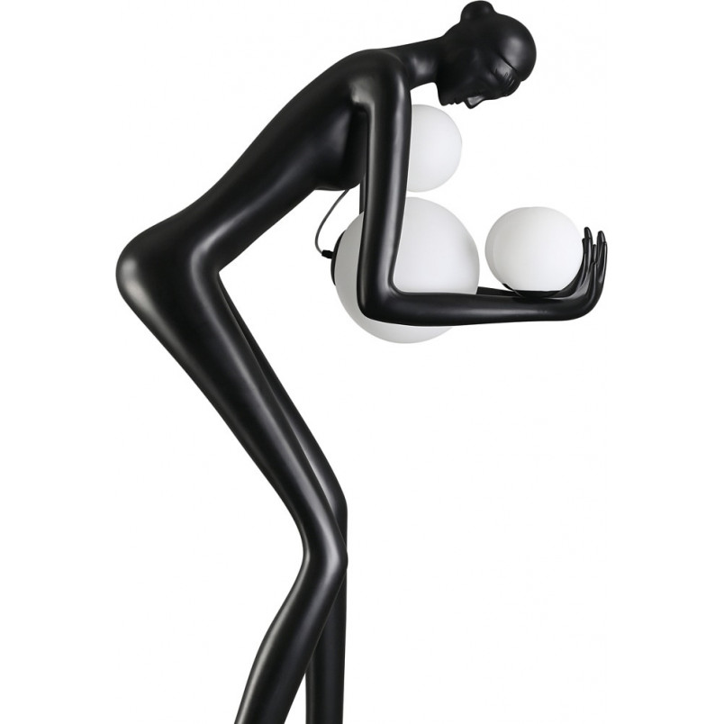 Lampa podłogowa WOMAN-2 BLACK czarna 190 cm
