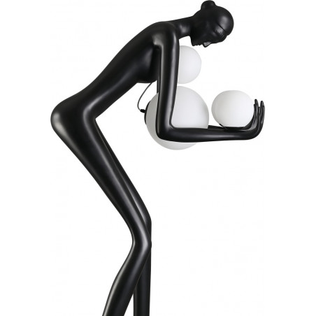 Lampa podłogowa WOMAN-2 BLACK czarna 190 cm