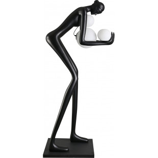 Lampa podłogowa WOMAN-2 BLACK czarna 190 cm