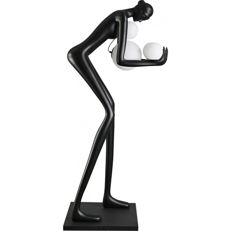 Lampa podłogowa WOMAN-2 BLACK czarna 190 cm