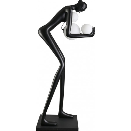 Lampa podłogowa WOMAN-2 BLACK czarna 190 cm