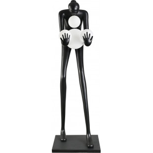 Lampa podłogowa WOMAN-2 BLACK czarna 190 cm