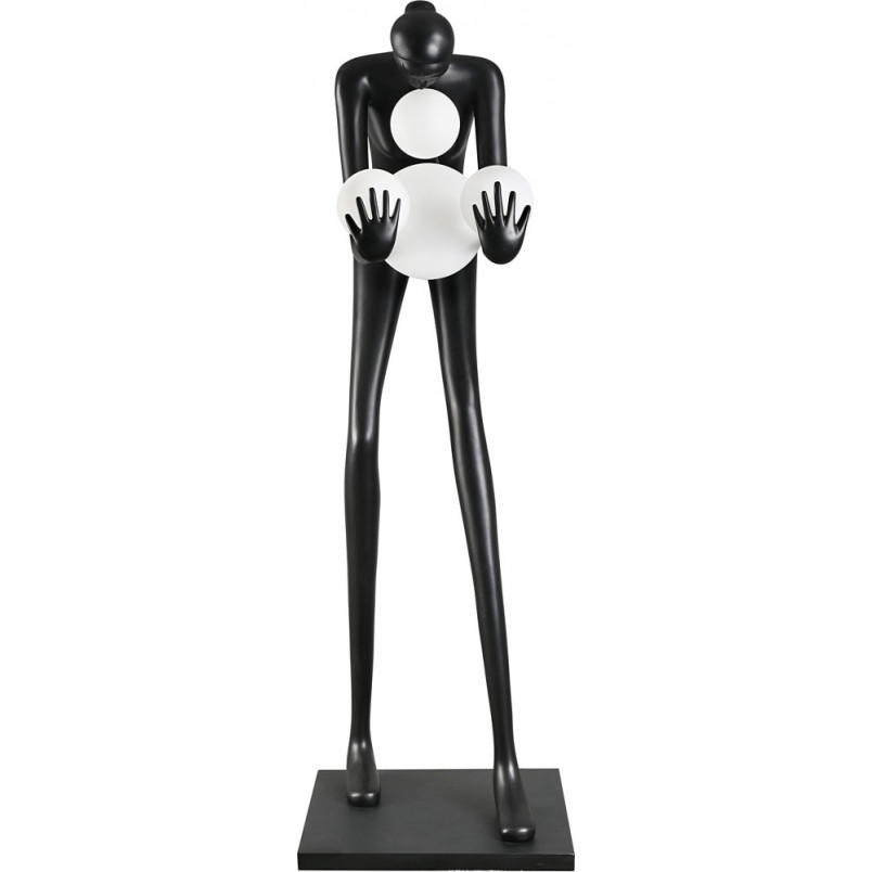 Lampa podłogowa WOMAN-2 BLACK czarna 190 cm