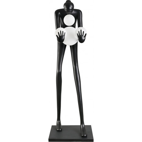 Lampa podłogowa WOMAN-2 BLACK czarna 190 cm