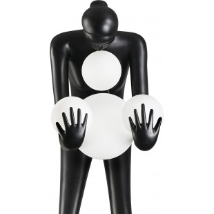 Lampa podłogowa WOMAN-2 BLACK czarna 190 cm