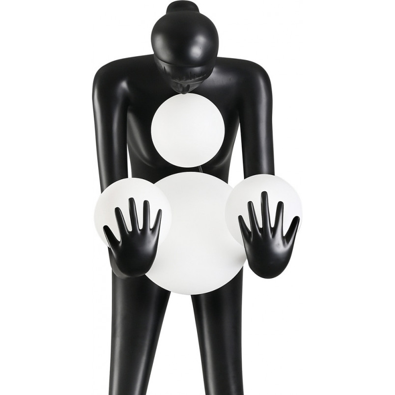 Lampa podłogowa WOMAN-2 BLACK czarna 190 cm